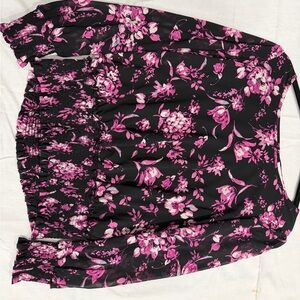 Cleo Elegant Pink Floral Blouse